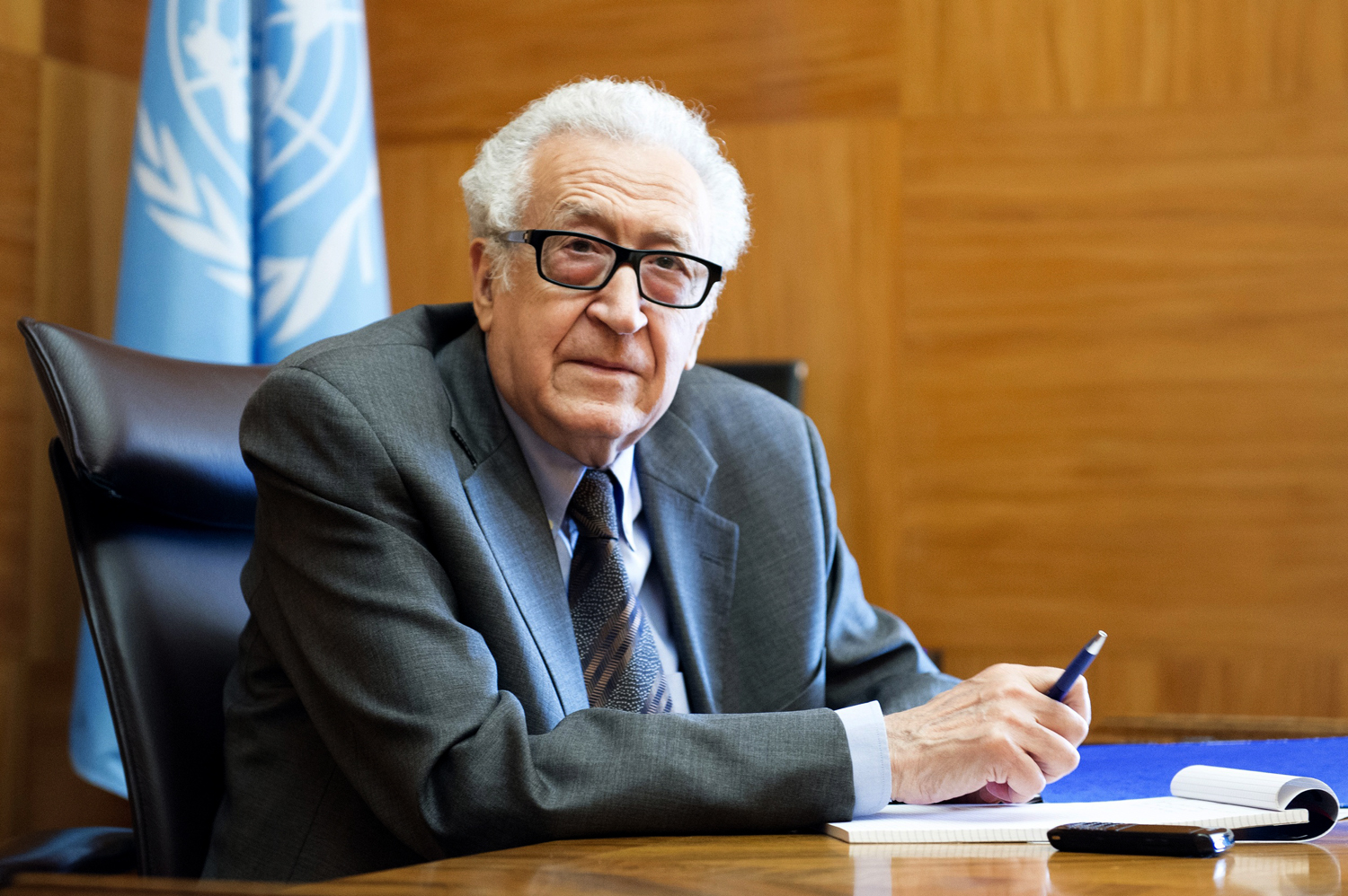 المبعوث المشترك للامم المتحدة وجامعة الدول العربية الى سوريا الاخضر الابراهيمي