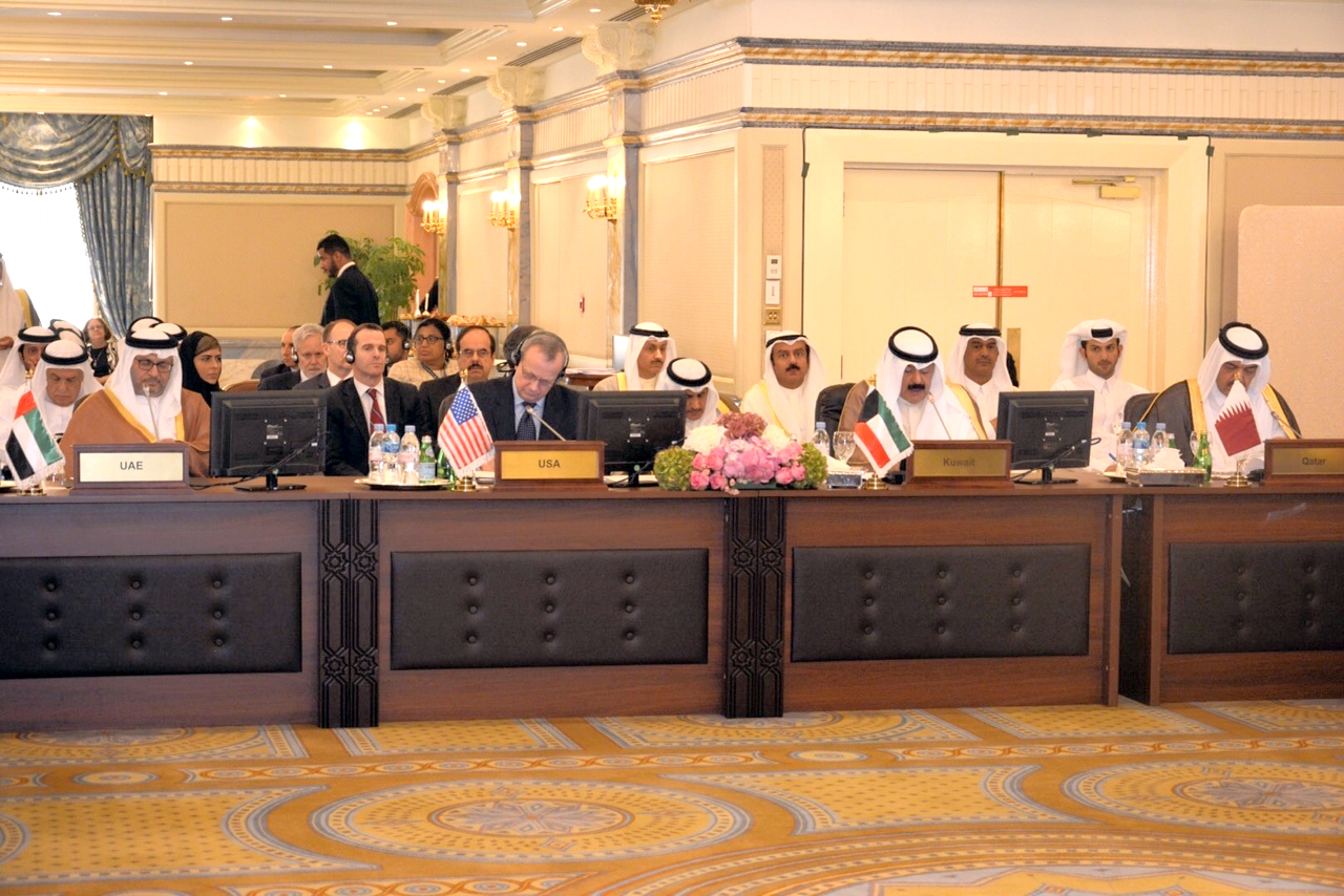 Undersecretary of the Foreign Ministry, Ambassador Khalid Al-Jarallah during the International Alliance Conference to connect to develop plans eliminate (ISIL)