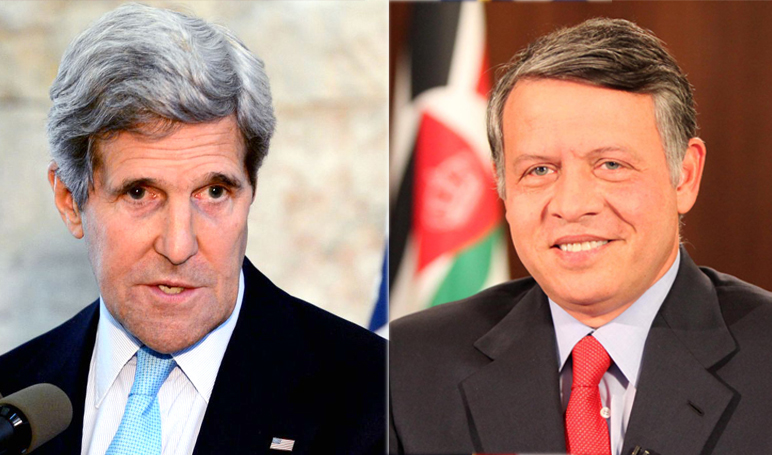 US Secretary John Kerry and King Abdullah II