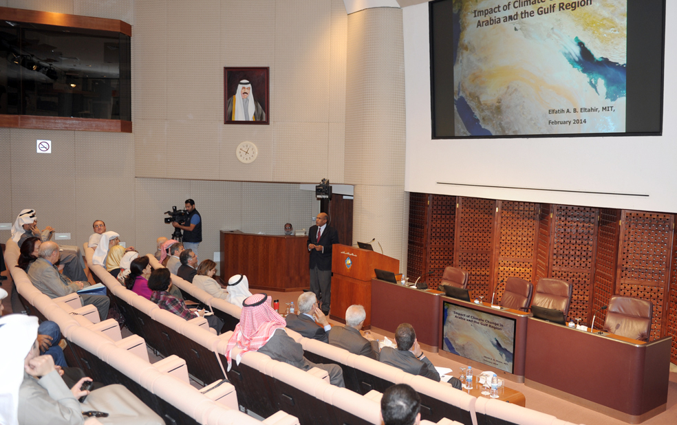 مؤسسة التقدم العلمي تنظم محاضرة حول التغيرات المناخية في العالم العربي ومنطقة الخليج