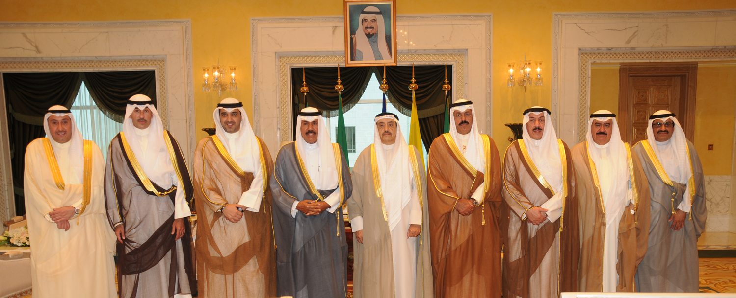 His Highness the Crown Prince Sheikh Nawaf Al-Ahmad Al-Jaber Al-Sabah received Minister of State for Cabinet Affairs Sheikh Mohammad Abduallah Al-Mubarak Al-Sabah and the newly-appointed governors