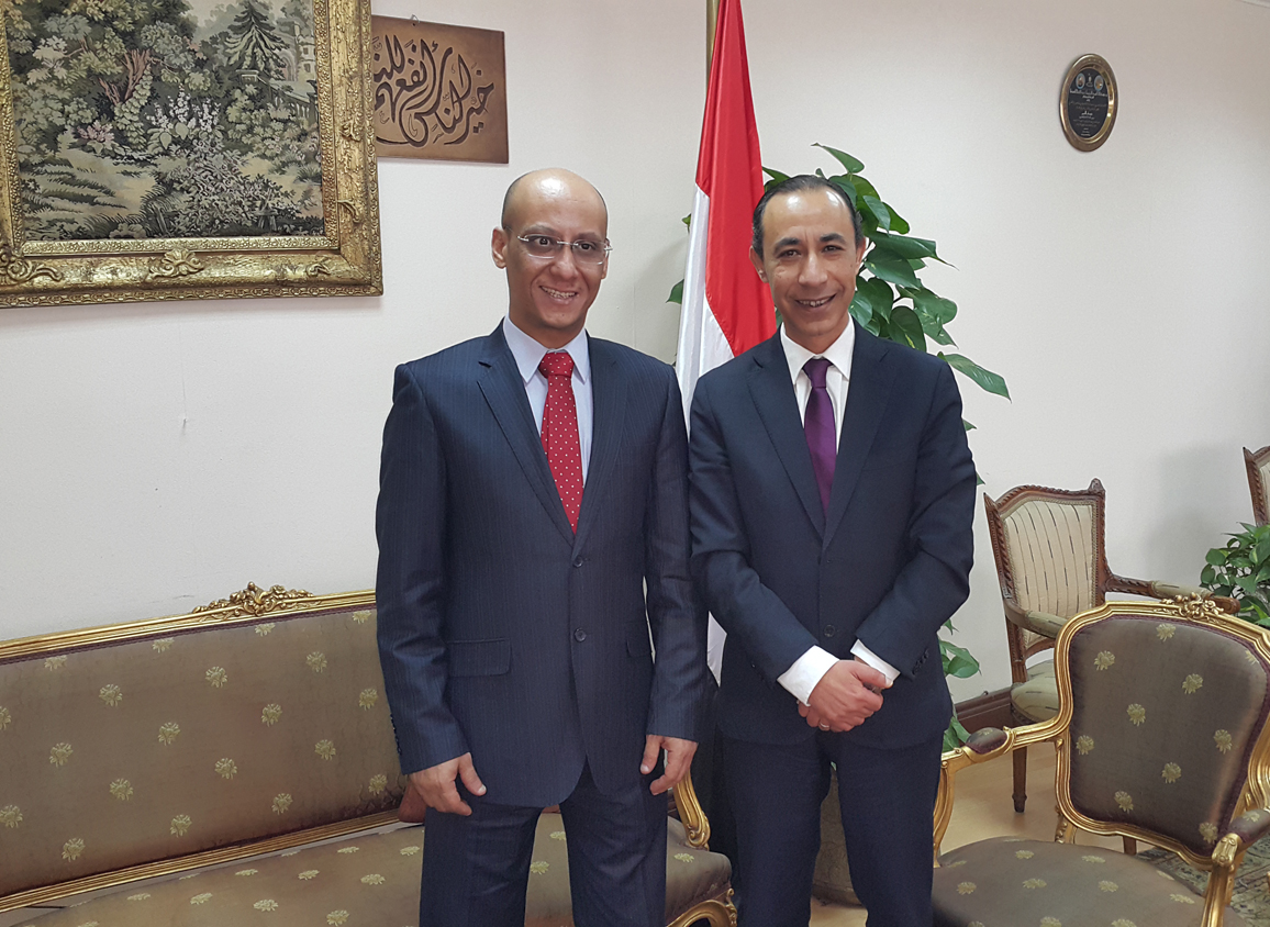 مدير ادارة قناة العربي بتلفزيون دولة الكويت طلال السبيعي يلتقي رئيس اتحاد الاذاعة والتليفزيون المصري عصام الأمير