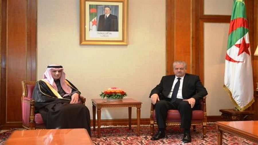 Algerian Prime Minister Abdelmalek Sellal receives Saudi Foreign Minister Adel bin Ahmed Al-Jubeir