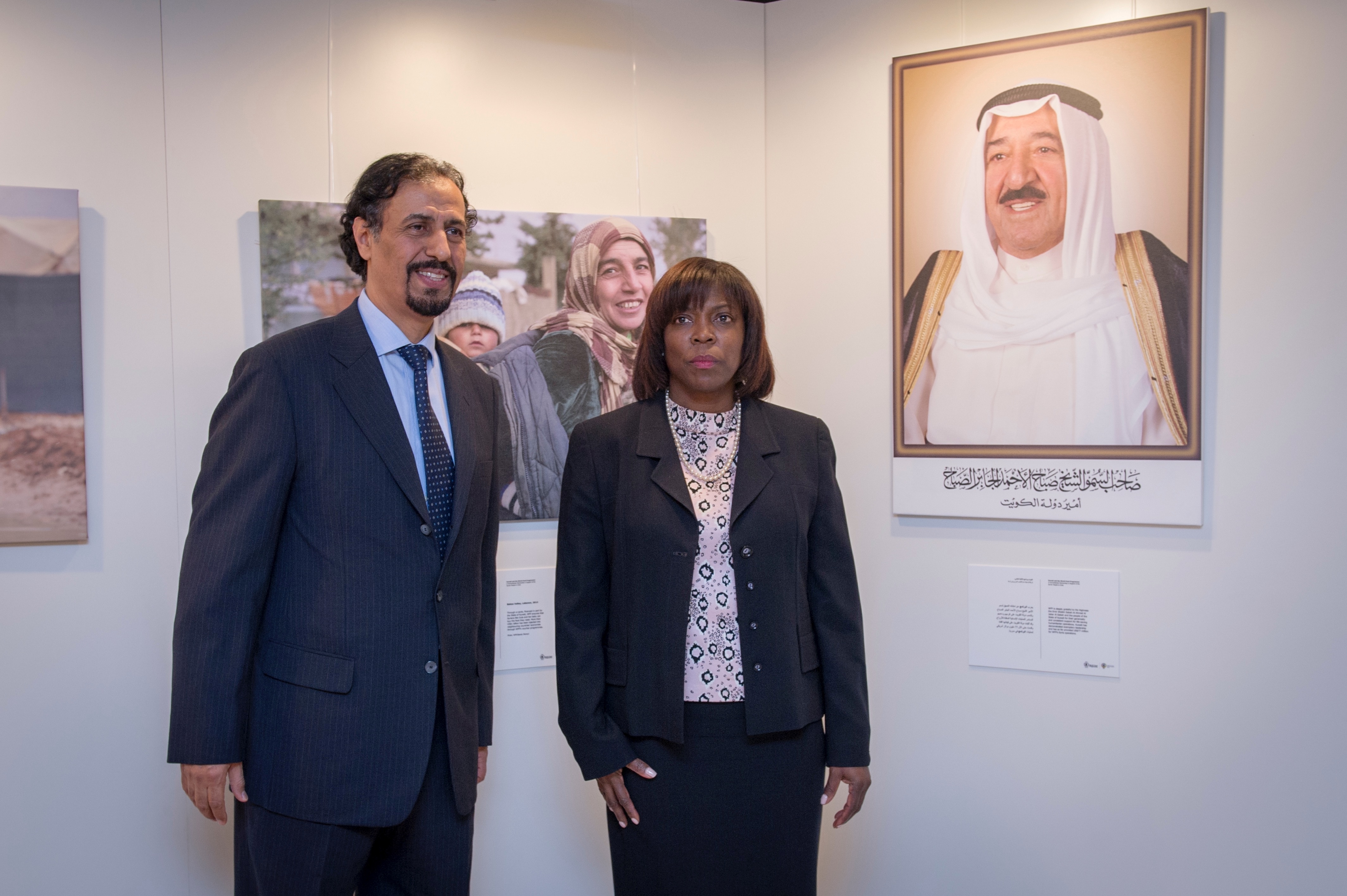ambassador to Italy Sheikh Ali Al-Khaled Al-Sabah and the UN World Food Programme Executive Director Ertharin Cousin