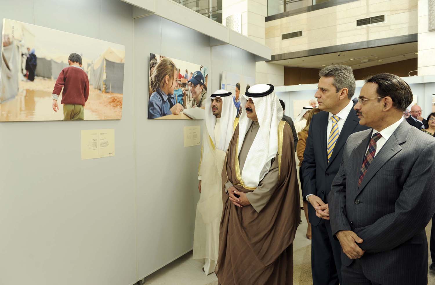Foreign Ministry Undersecretary Khaled Al-Jarallah inagurates a photo exhibition organized here by the UN World Food Programme (WFP)