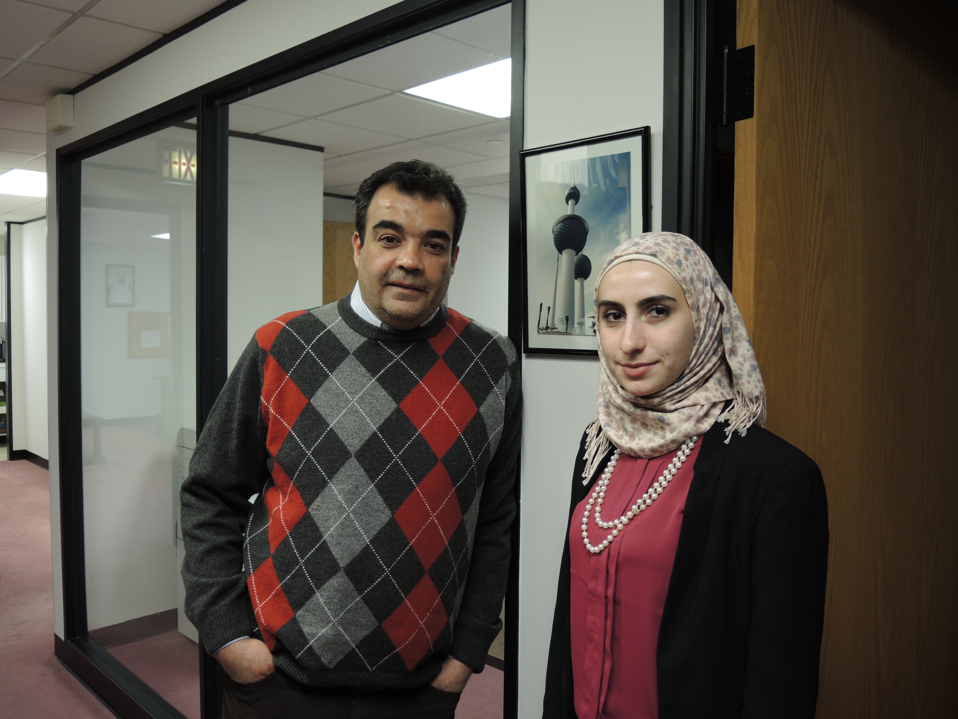 Political advisor of the Syrian-American Council Bassam Barbandi and member of the political authority of the Syrian National Council (SNC) Nora Al-Amir