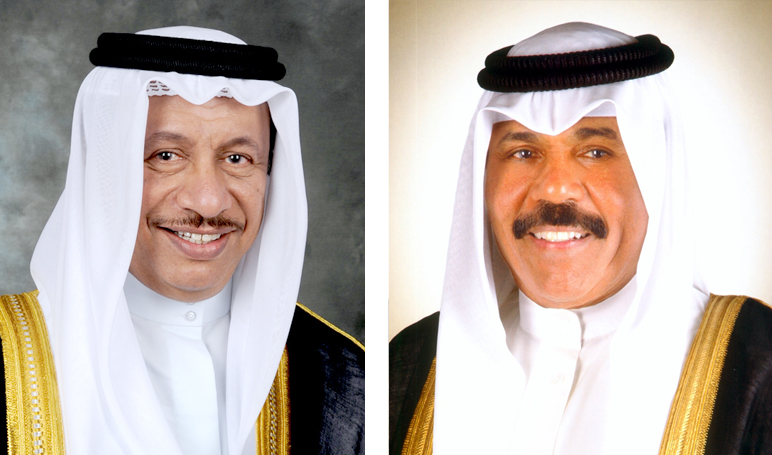 His Highness the Crown Prince Sheikh Nawaf Al-Ahmad Al-Jaber Al-Sabah and His Highness the Prime Sheikh Jaber Al-Mubarak Al-Hamad Al-Sabah