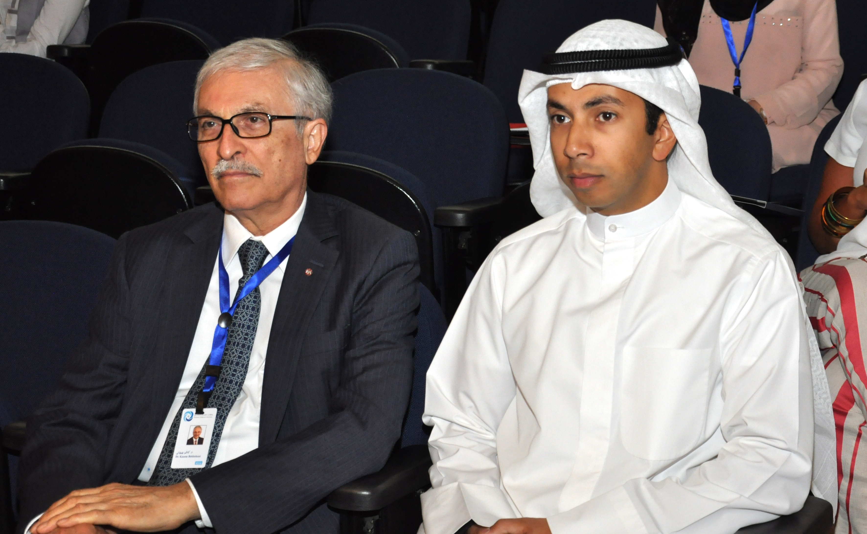 Dasman Diabetes Center's Director General Kazim Behbehani and founder of Kuwait's health informatics network Dhari Al-Huweil