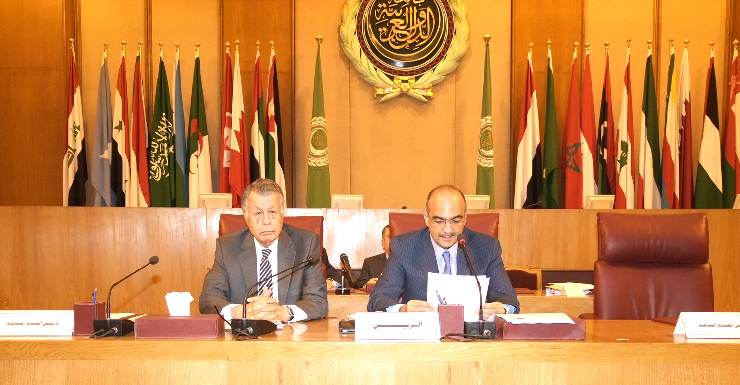 جانب من اجتماع مجلس جامعة الدول العربية خلال دورة غير عادية