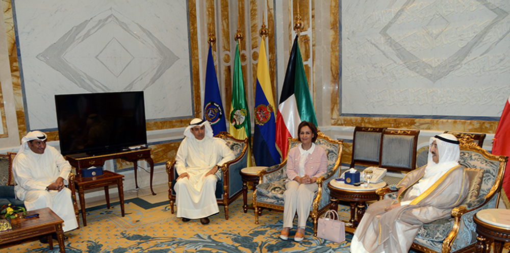 His Highness the Amir Sheikh Sabah Al-Ahmad Al-Jaber Al-Sabah received ...
