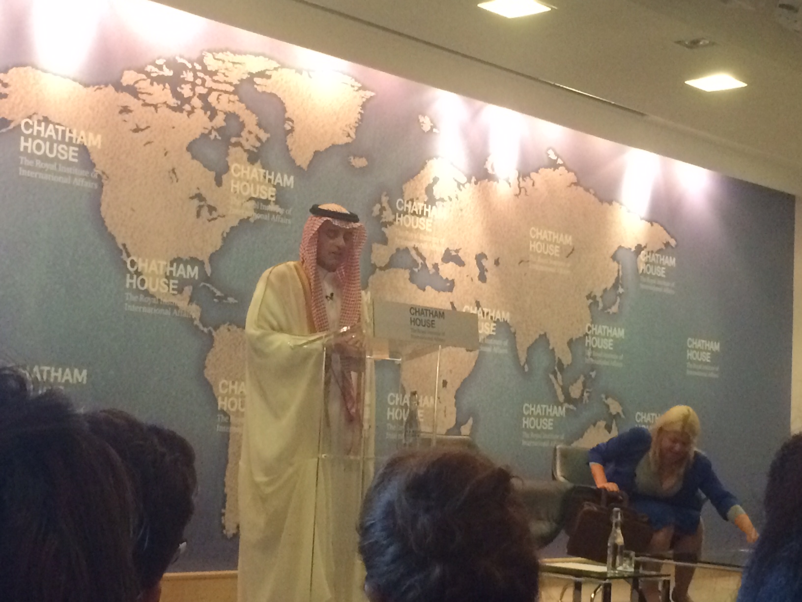Saudi Foreign Minister Adel Al-Jubeir during the Royal Institute of International Affairs (Chatham House) symposium in London