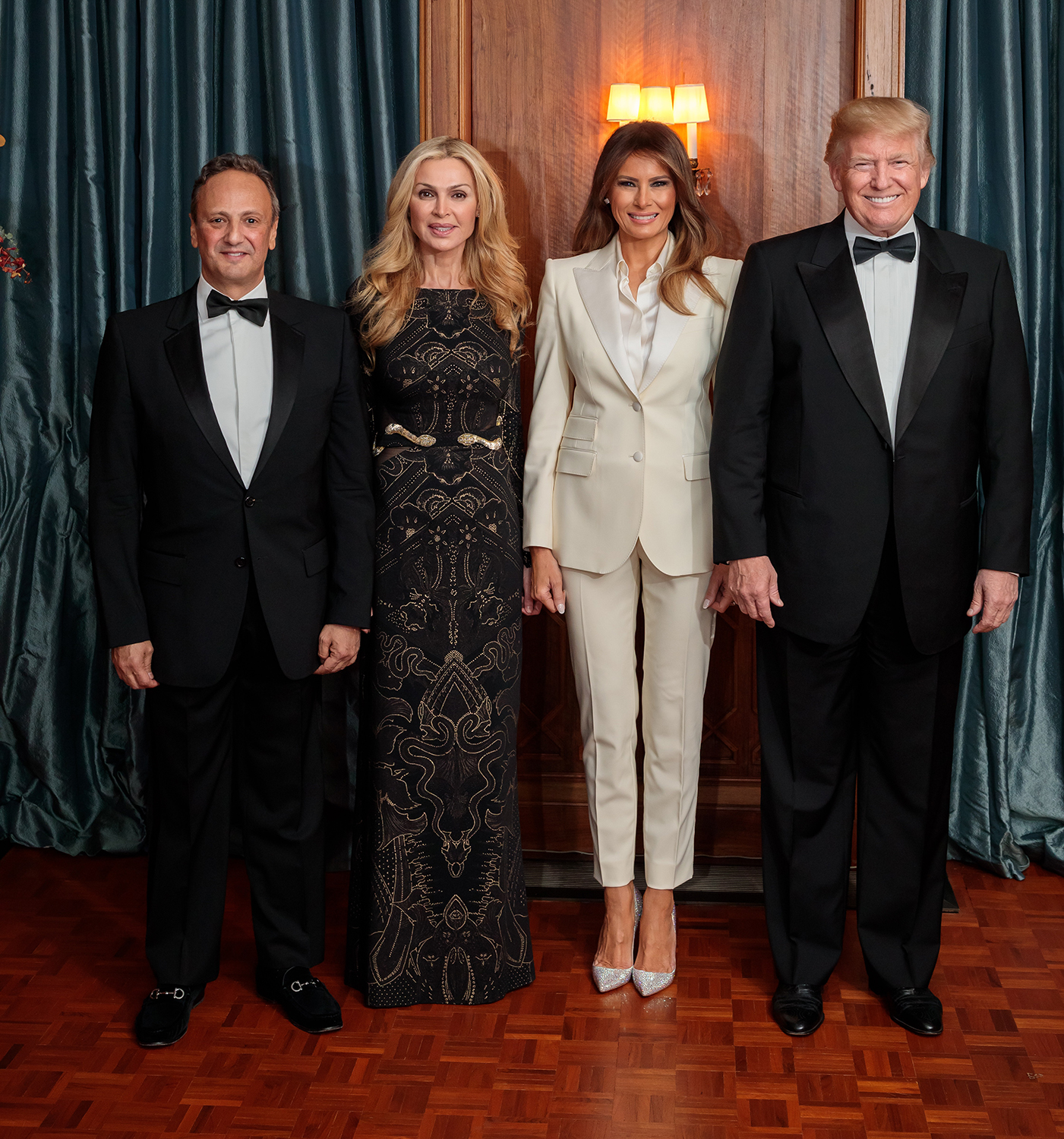 US President Donald Trump and top cabinet officials gathered at the Kuwait Embassy in Washington for an intimate evening of celebration in honor of First Lady Melania Trump's humanitarian service.