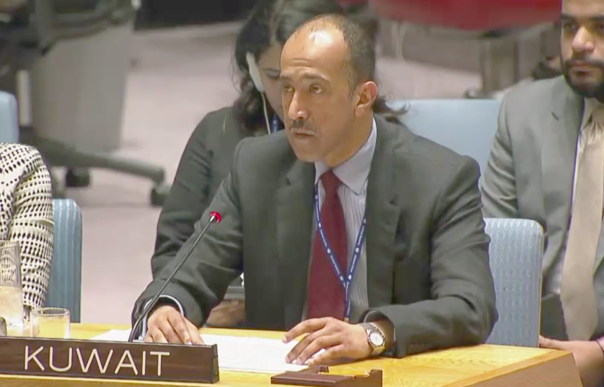 Permanent Representative Deputy of Kuwait to United Nations Counselor Bader Abdullah Al-Munayikh