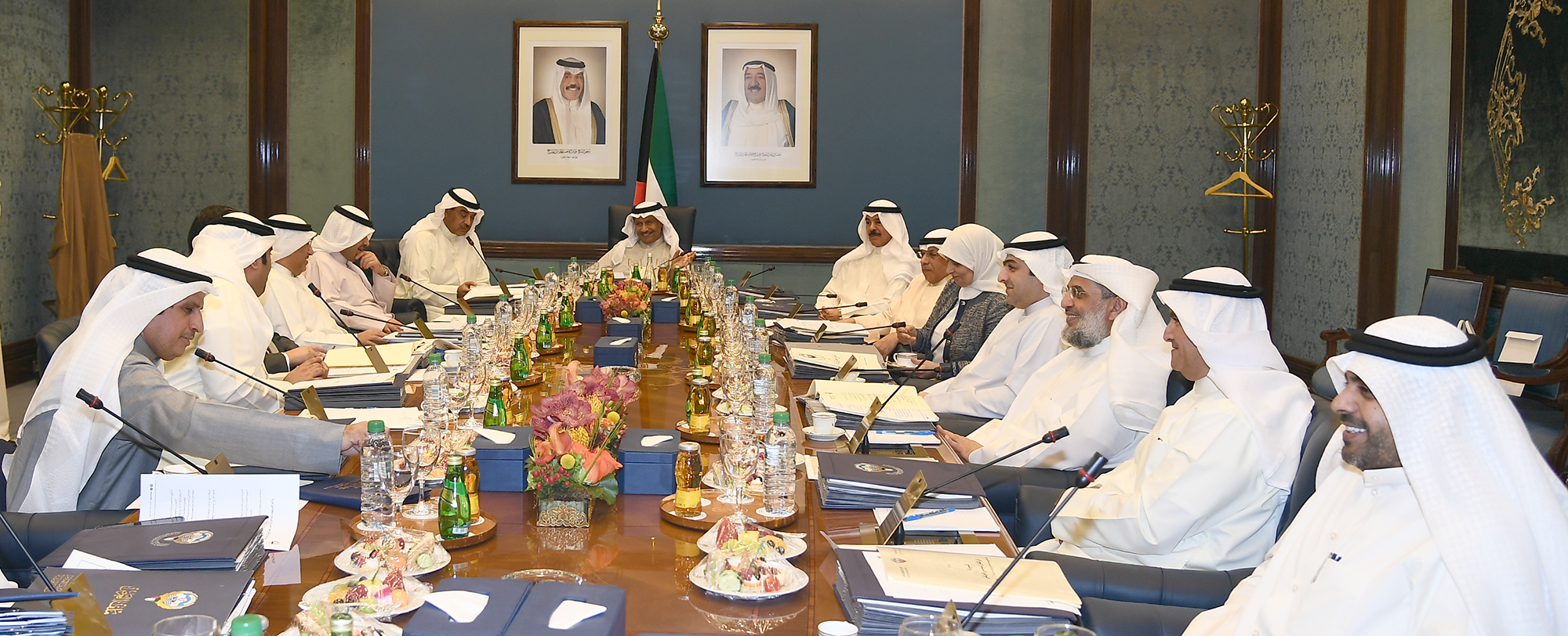 His Highness the Prime Minister Sheikh Jaber Al-Mubarak Al-Hamad Al-Sabah presides the cabinet weekly meeting