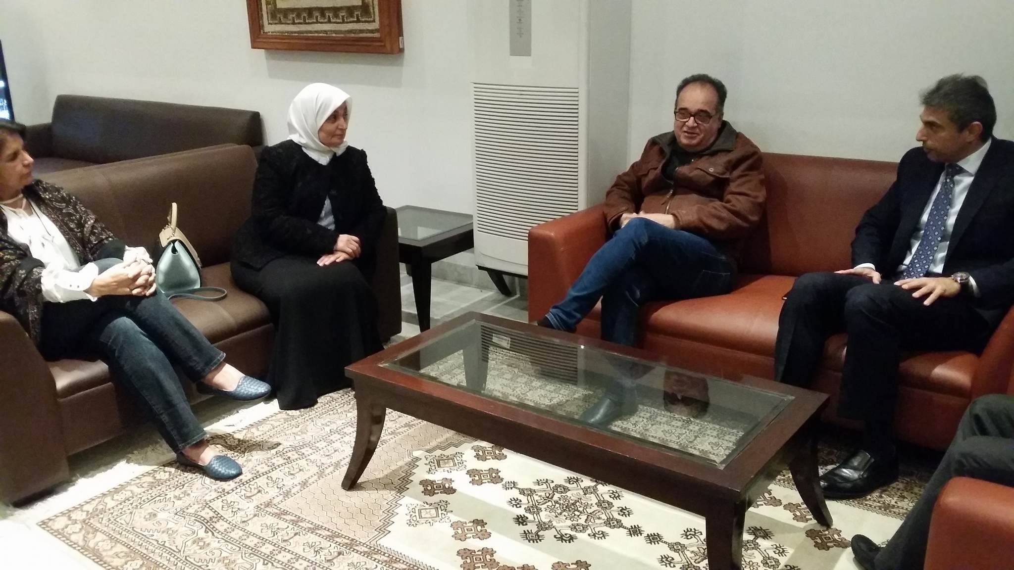 Minister of Social Affairs and Labor Hind Al-Sabeeh arrives in Tunis
