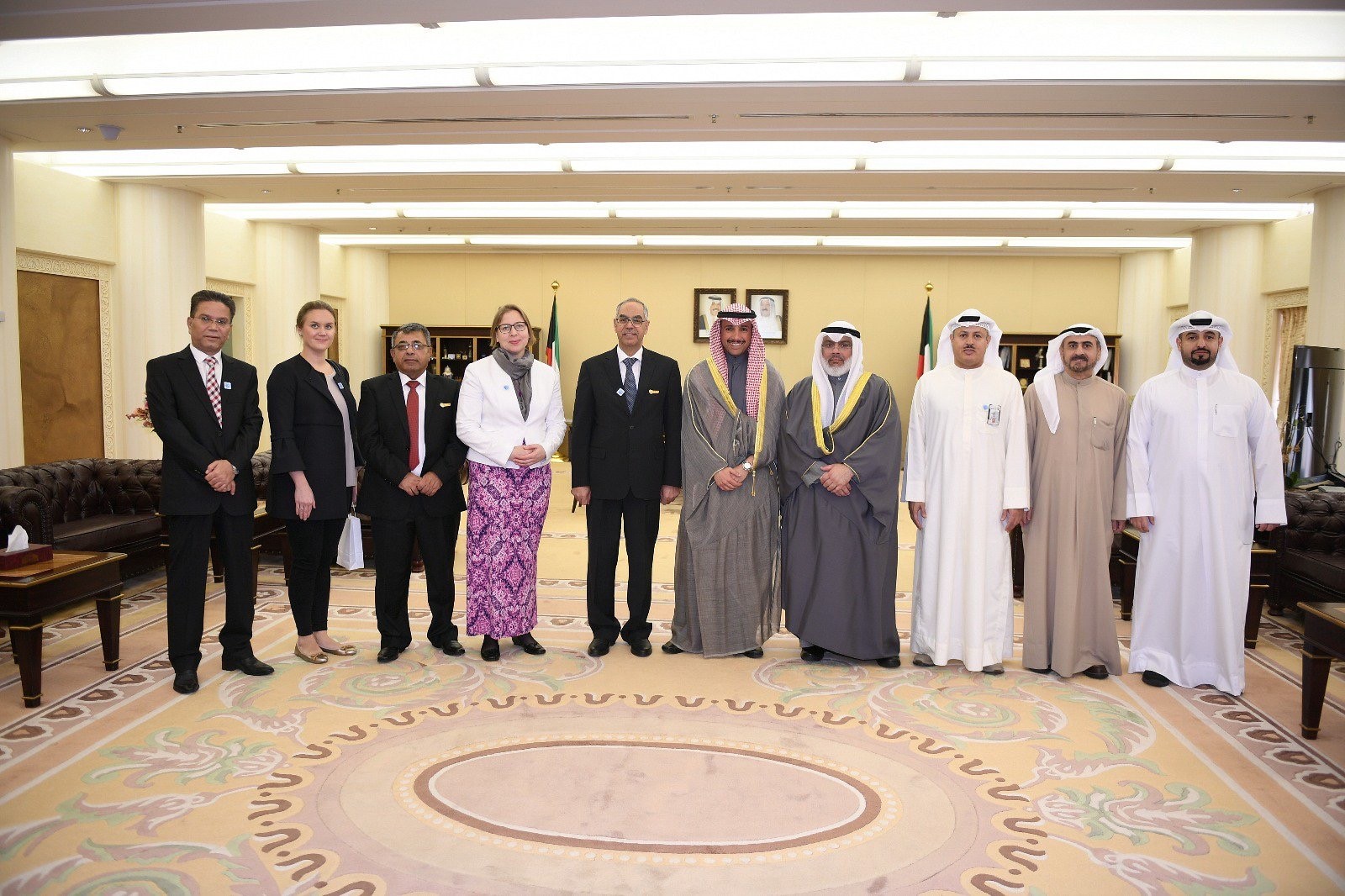 Kuwaiti National Assembly Speaker Marzouq Al-Ghanim met with Auditor General of the National Audit Office of Finland Tytti Yli-Viikari and Jordan's Audit Bureau President Abed Kharabsheh