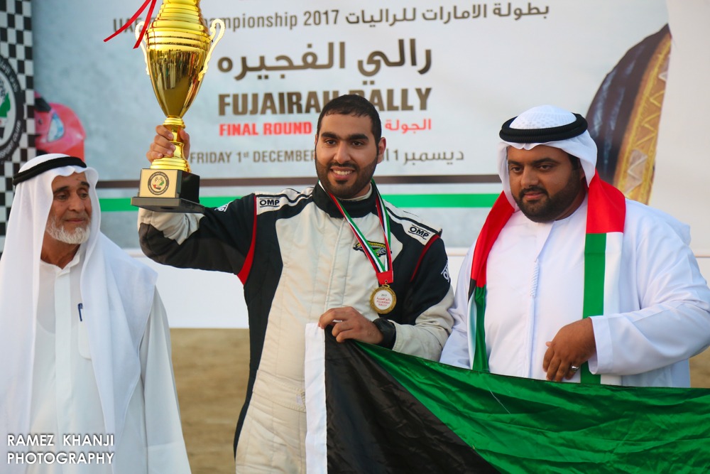 Kuwait's Meshari Al-Thifeeri wins the UAE Local Rally Championship 2017 (FT1 category)