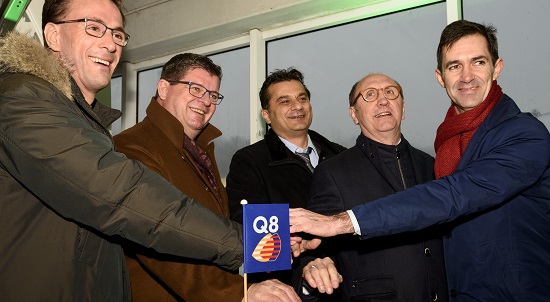 Gregoire Dallemagne, CEO EDF Luminus, Minister Tommelein, Fadel Al Faraj, Johan Vandelanotte and Koen Vankelst