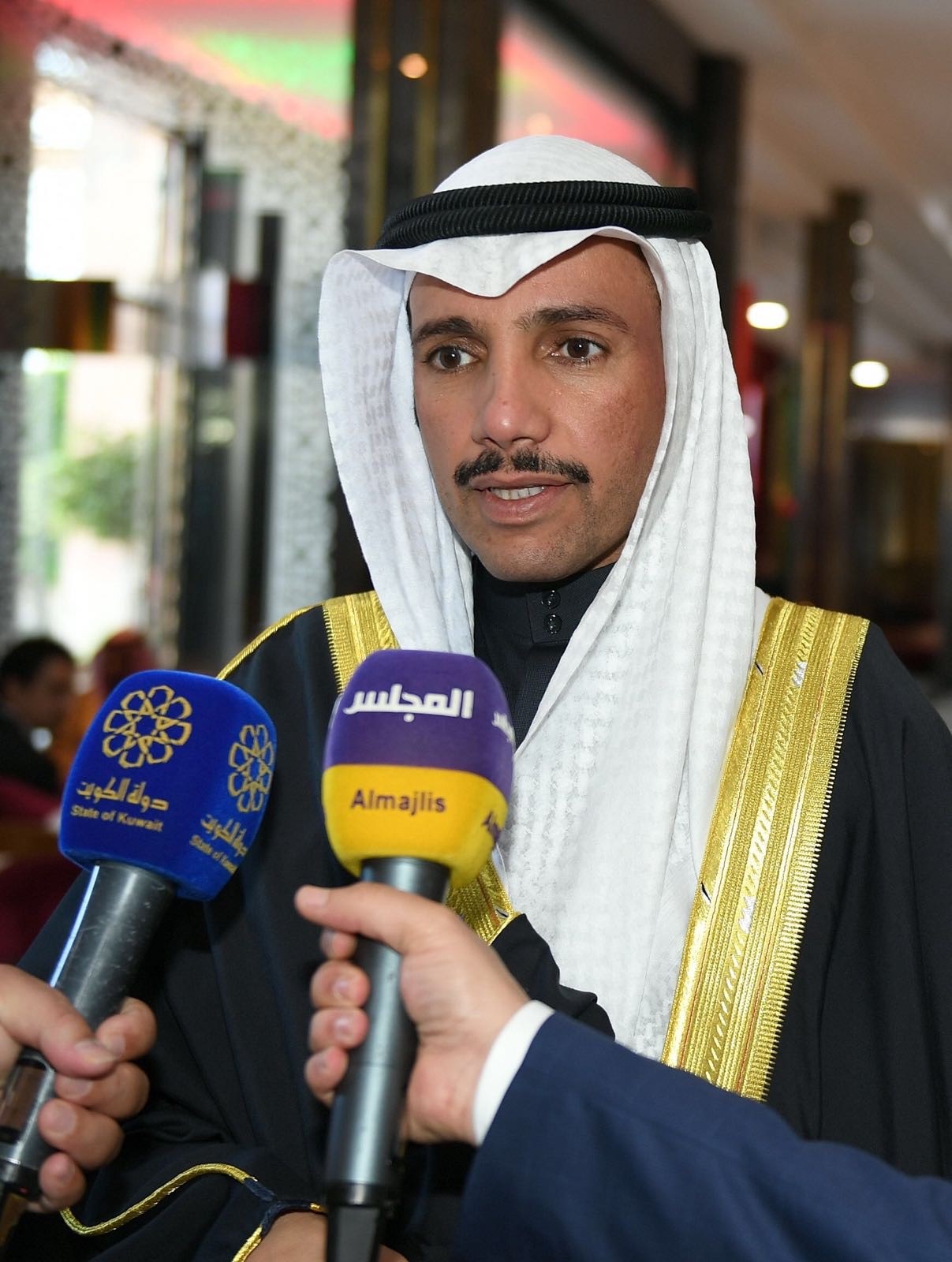 Kuwaiti National Assembly Speaker Marzouq Al-Ghanim made the press statement