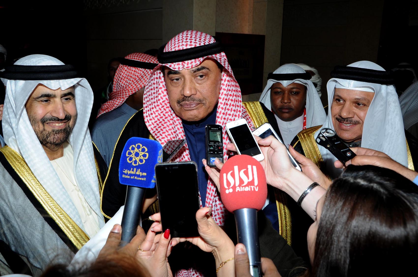 First Deputy Prime Minister and Foreign Minister Sheikh Sabah Al-Khaled Al-Hamad Al-Sabah attends the UAE's 46th National Day celebrations