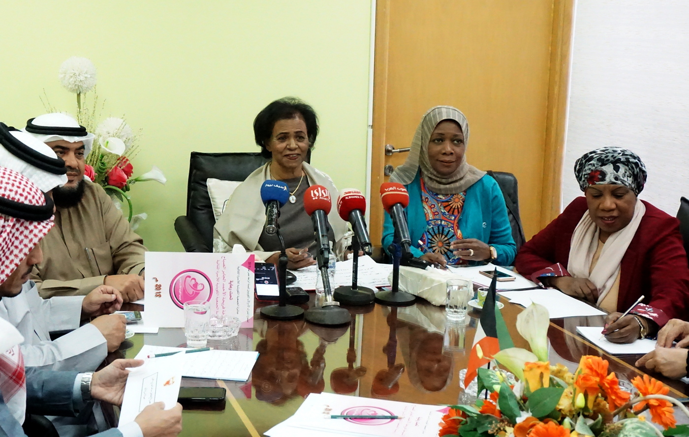 Chairperson of Kuwait Association of the Ideal Family Sheikha Fareeha Al-Ahmad Al-Sabah at the news conference