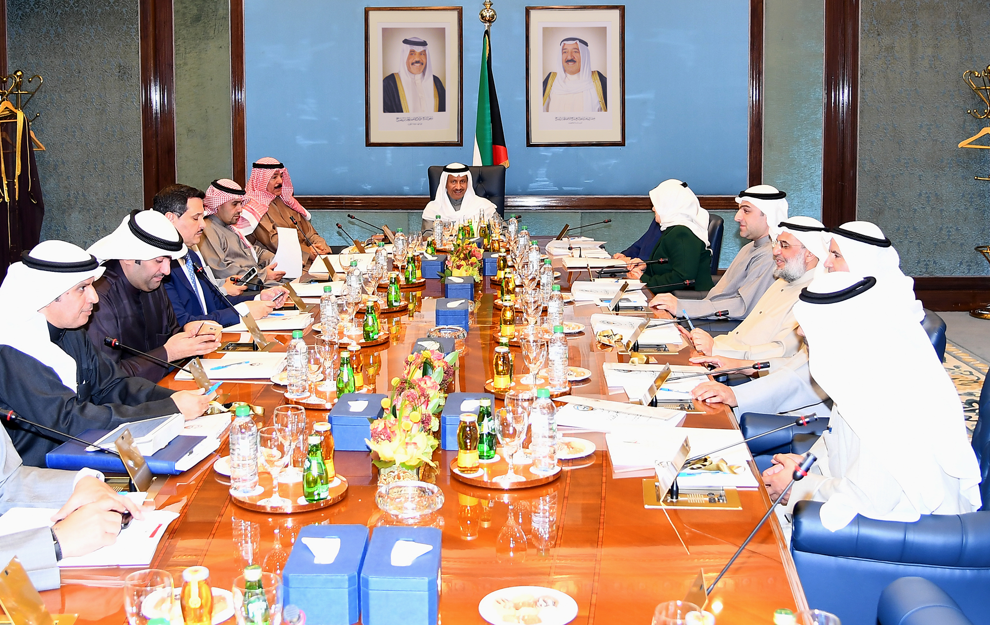 His Highness the Prime Minister Sheikh Jaber Al-Mubarak Al-Hamad Al-Sabah  presides Kuwaiti cabinet weekly session