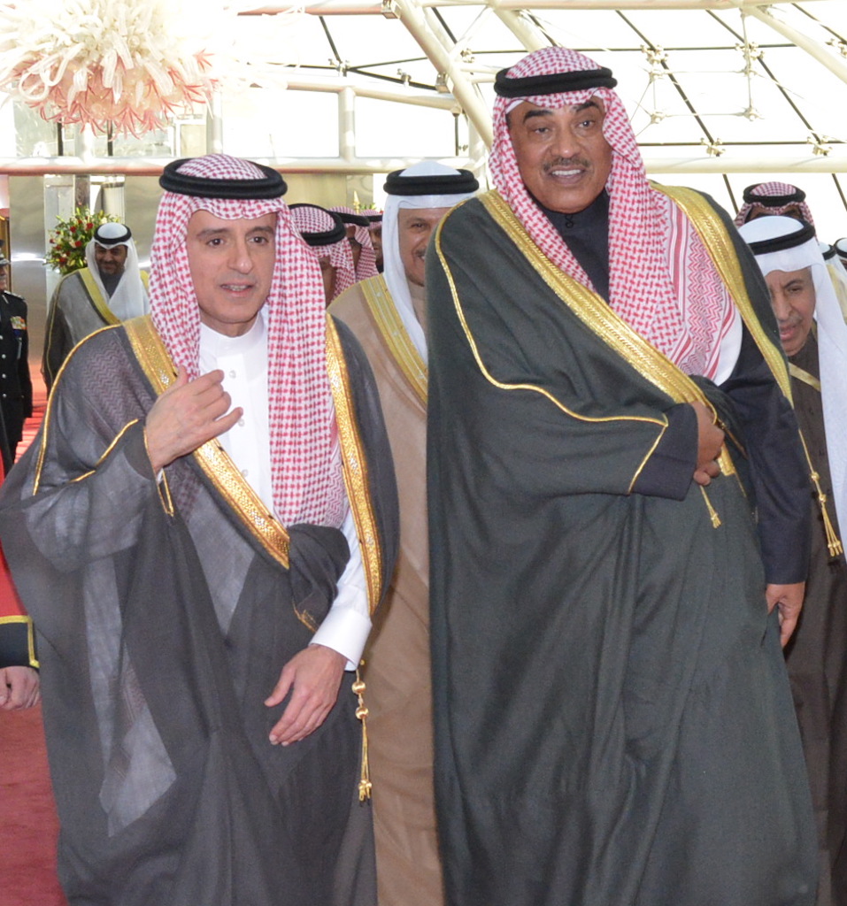 The representative of Saudi Arabia's King Salman bin Abdulaziz Al-Saud, Foreign Minister Adel Al-Jubair arrived in Kuwait