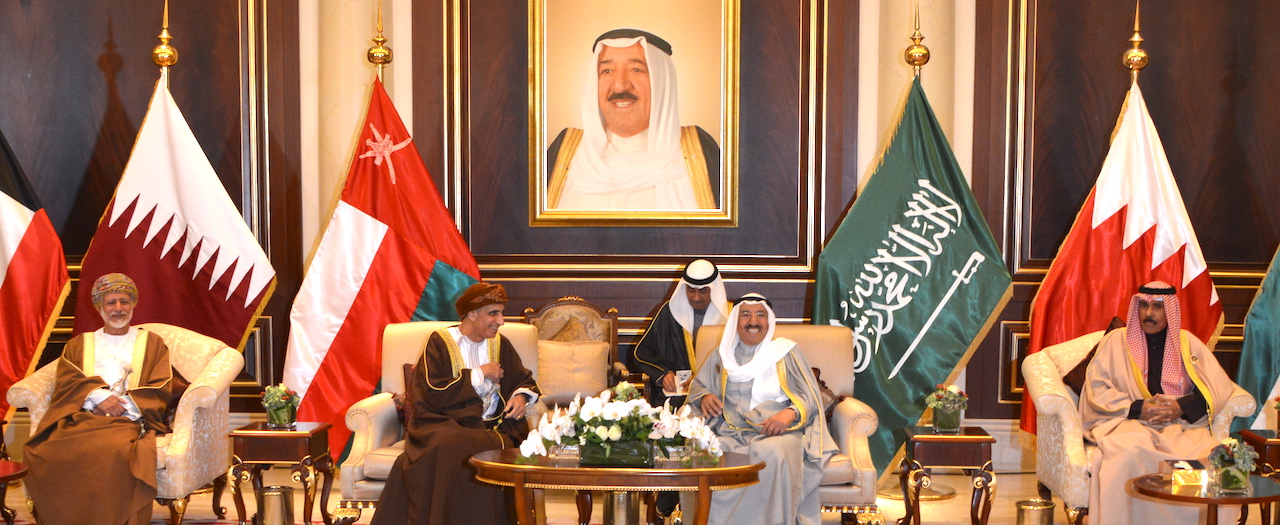 His Highness the Amir Sheikh Sabah Al-Ahmad Al-Jaber Al-Sabah receives the representative of Sultan Qaboos bin Saeed of Oman, Deputy Prime Minister for Cabinet Affairs Fahad bin Mahmoud Al-Saeed