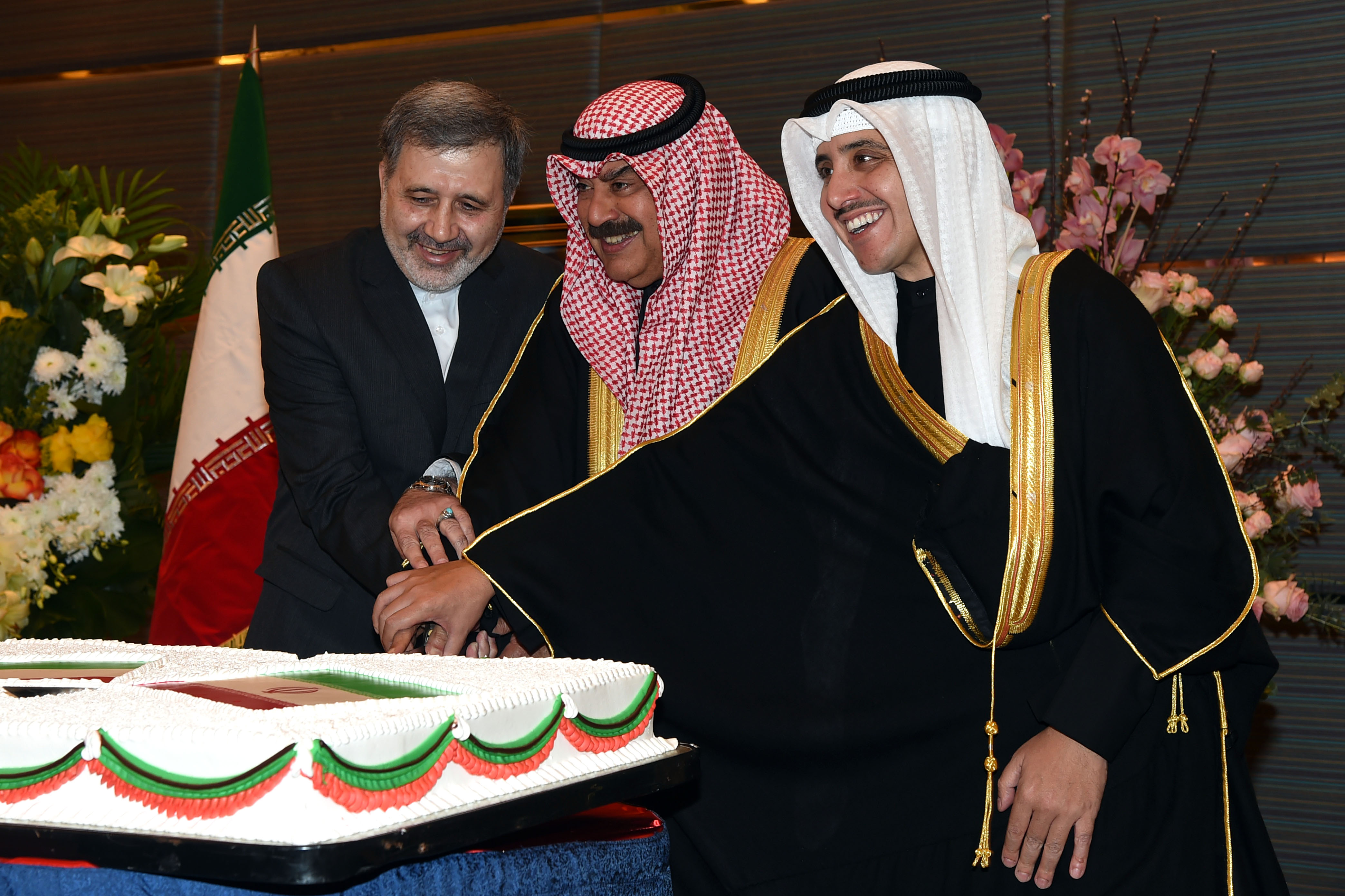 Deputy Foreign Minister Khaled Al-Jarallah on sidelines of a reception held by the Iranian embassy marking the national day