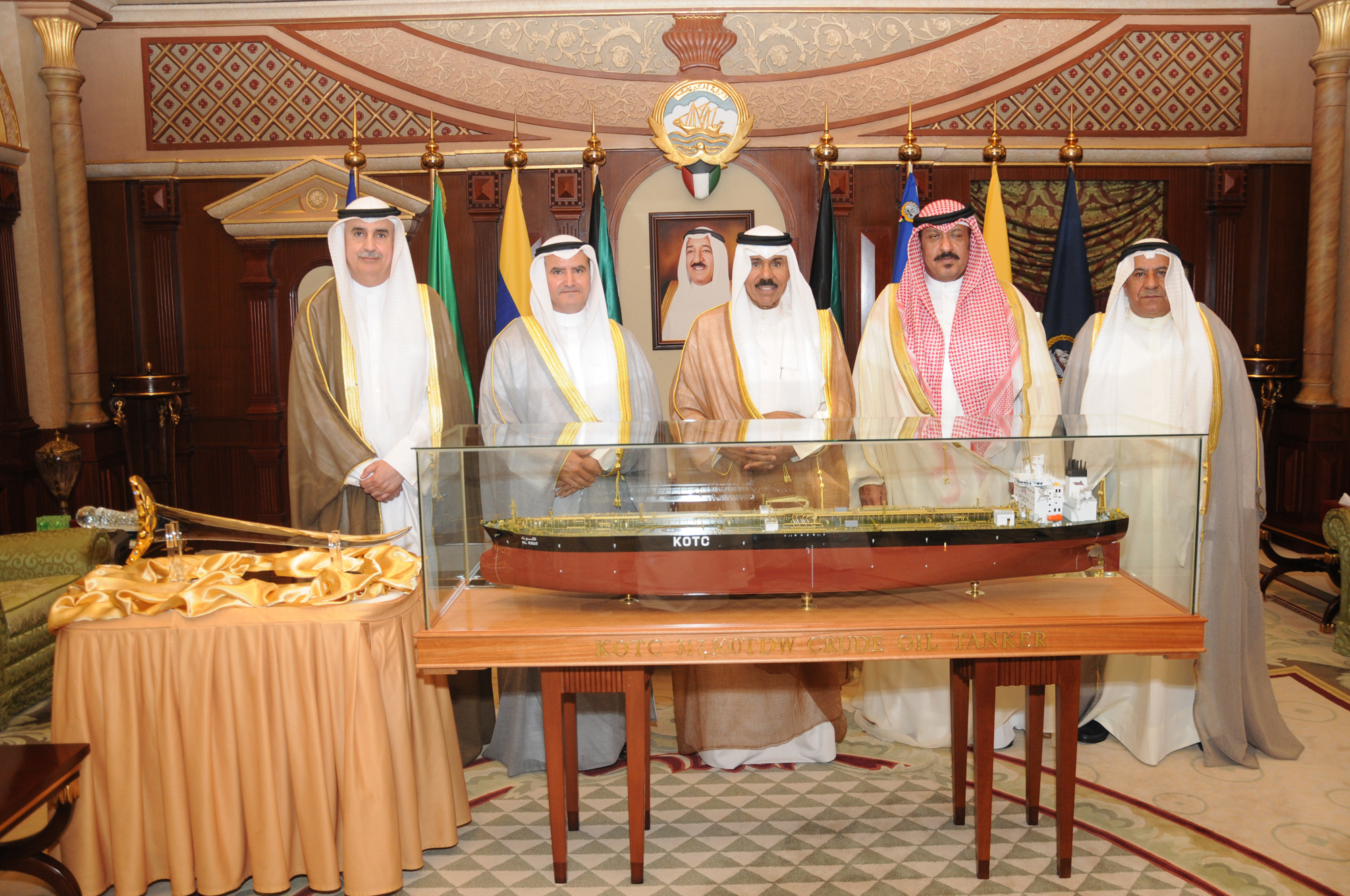 His Highness the Crown Prince Sheikh Nawaf Al-Ahmad Al-Jaber Al-Sabah received Minister Issam Al-Marzouq, Nizar Al-Adsani, Sheikh Talal Khaled Al-Ahmad Al-Sabah and Badr Nasser Al-Khashti