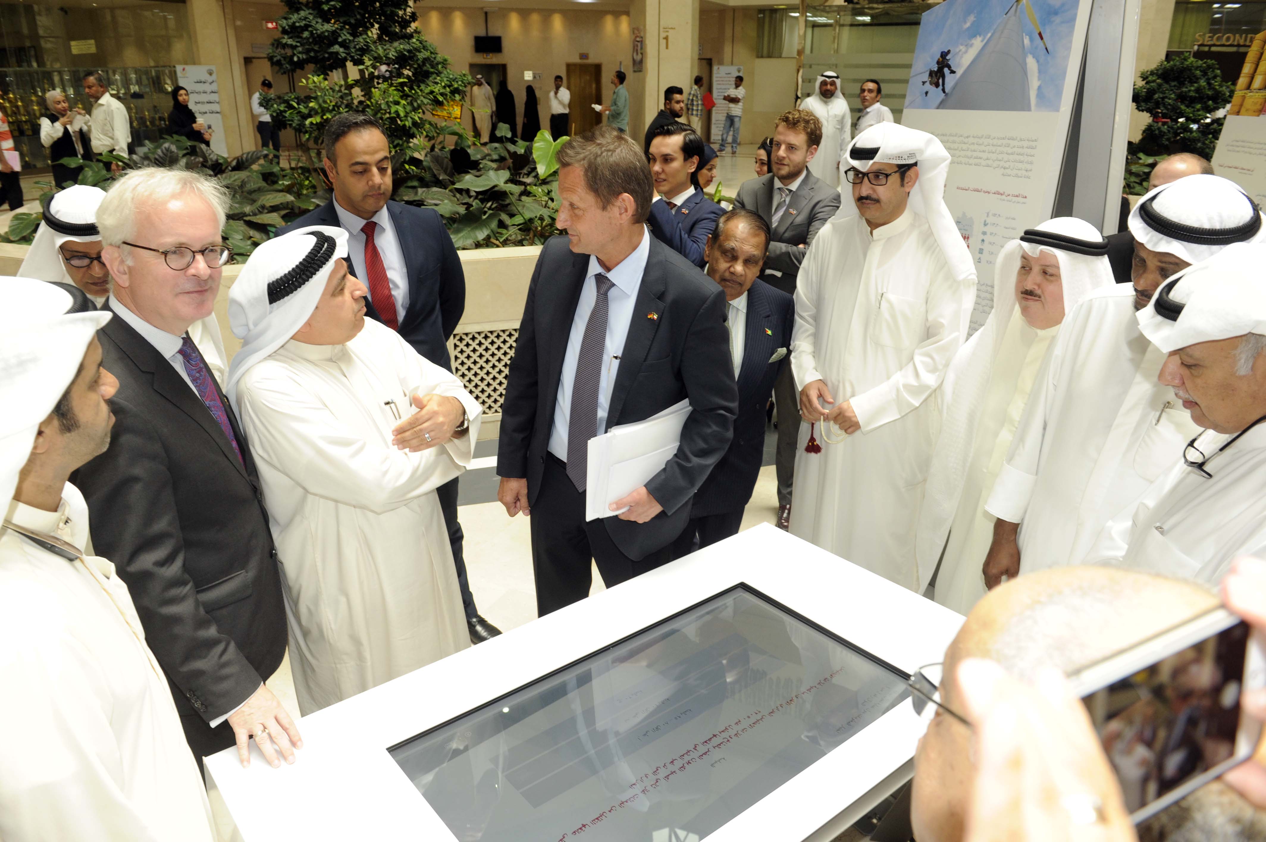 Undersecretary at the ministry of Electricity and Water Eng. Mohammad Boushehri during the renewable energy exhibition