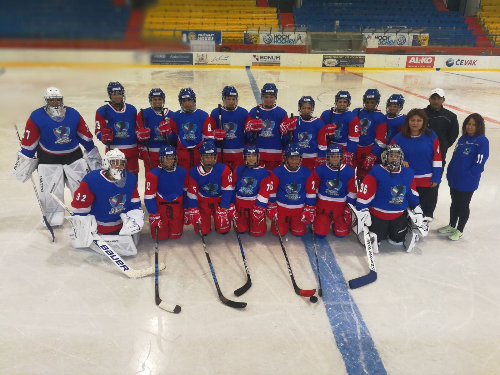 The Kuwaiti women's ice hockey team