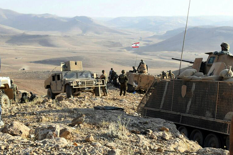 Lebanese Army troops during the military operation against the so-called Islamic State (IS) on eastern borders