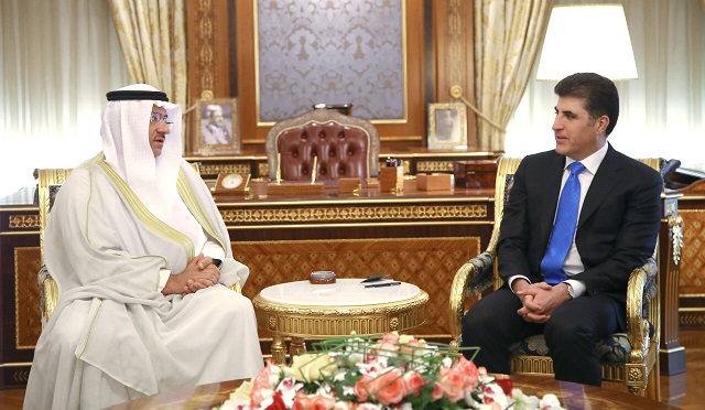 Prime Minister of Iraq's Kurdistan region Nechirvan Barzani meets Kuwait's Consul in Irbil Dr. Omar Al-Kandari