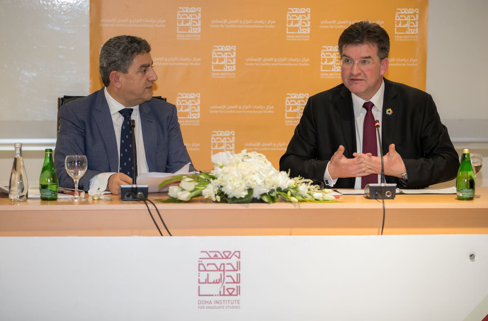 chairman of the UN General Assembly's 72nd session, Miroslav Lajcak Speaking in a lecture at Doha Institute for Graduate Studies