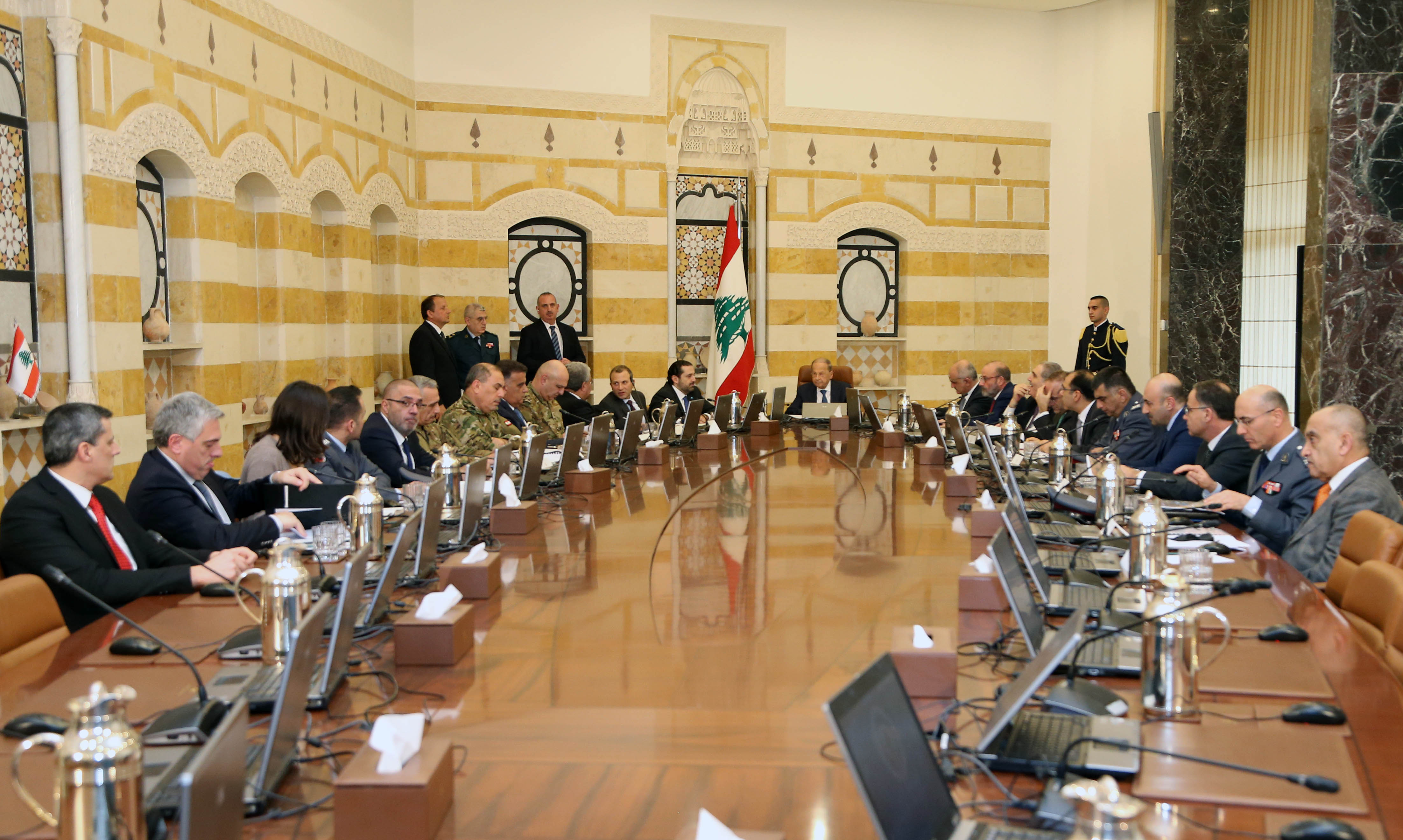 Lebanese President Michel Aoun heads Lebanese Defense Council