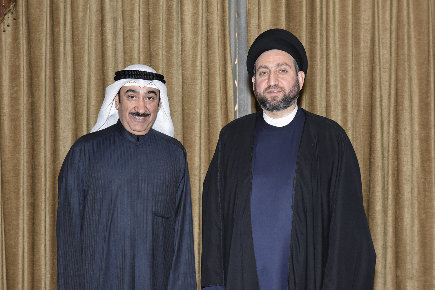 Leader of the National Wisdom Movement Ammar Al-Hakim  and Editor-in-Chief of Kuwait News Agency (KUNA) Saad Al-Ali