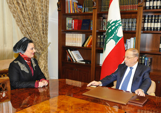 الرئيس اللبناني ميشال عون خلال لقاء خاص مع وكالة الانباء الكويتية (كونا)