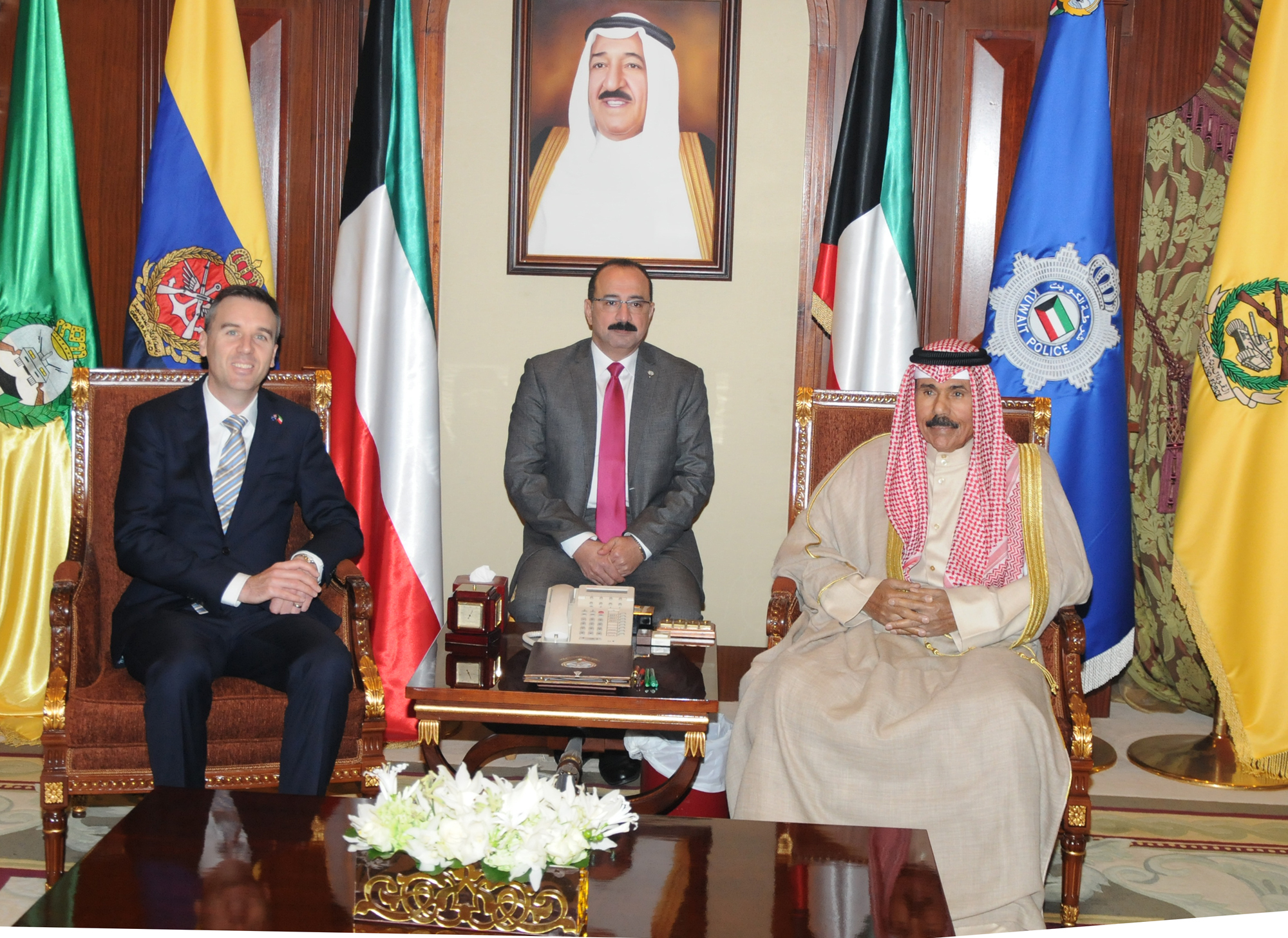His Highness the Crown Prince Sheikh Nawaf Al-Ahmad Al-Jaber Al-Sabah receives  Ambassador of Australia