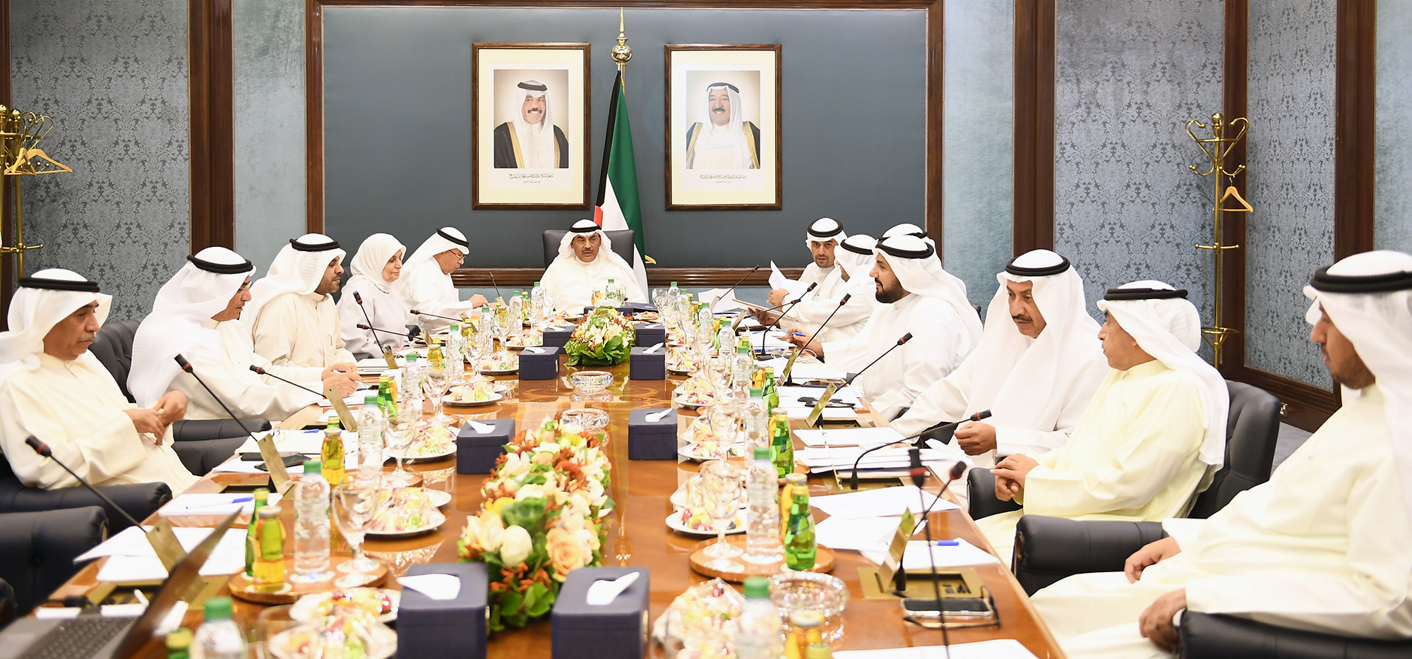 اجتماع مجلس الوزراء برئاسة معالي رئيس مجلس الوزراء بالإنابة ووزير الخارجية الشيخ صباح خالد الحمد الصباح
