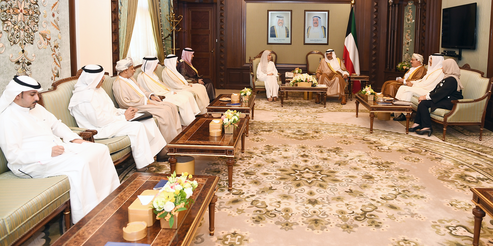 Acting Prime Minister and Foreign Minister Sheikh Sabah Khaled Al-Hamad Al-Sabah receives GCC housing ministers