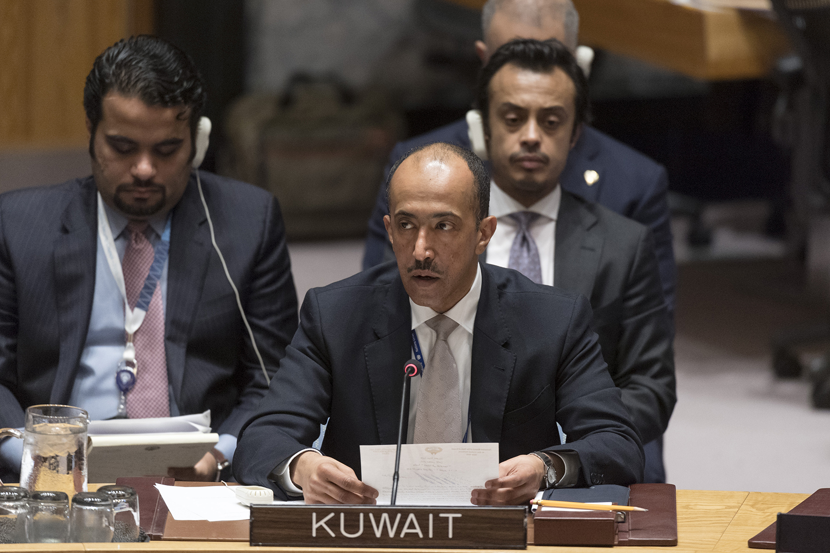 Kuwait's Deputy Permanent Delegate to the United Nations Bader Al-Manikh