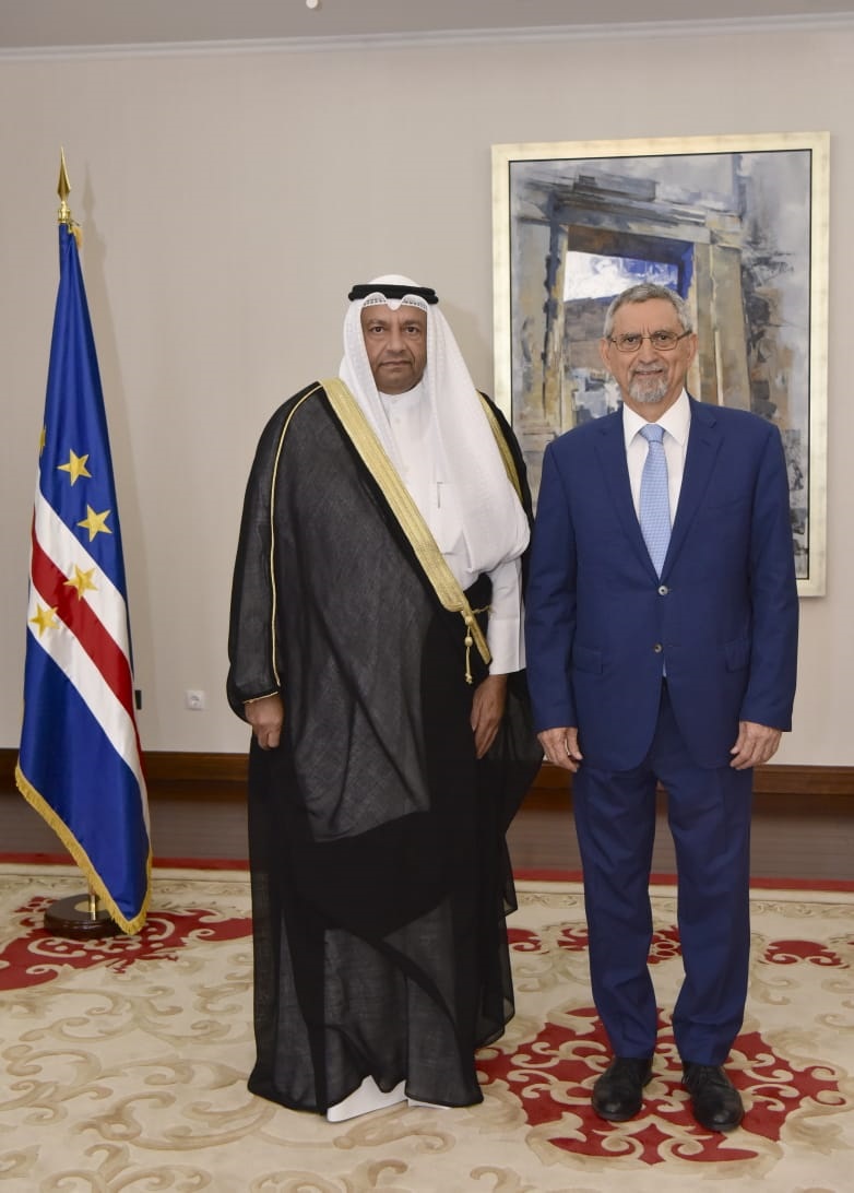 Kuwait's Ambassador to Senegal Saleh Al-Saqabi presents credentials to Cape Verde Pres