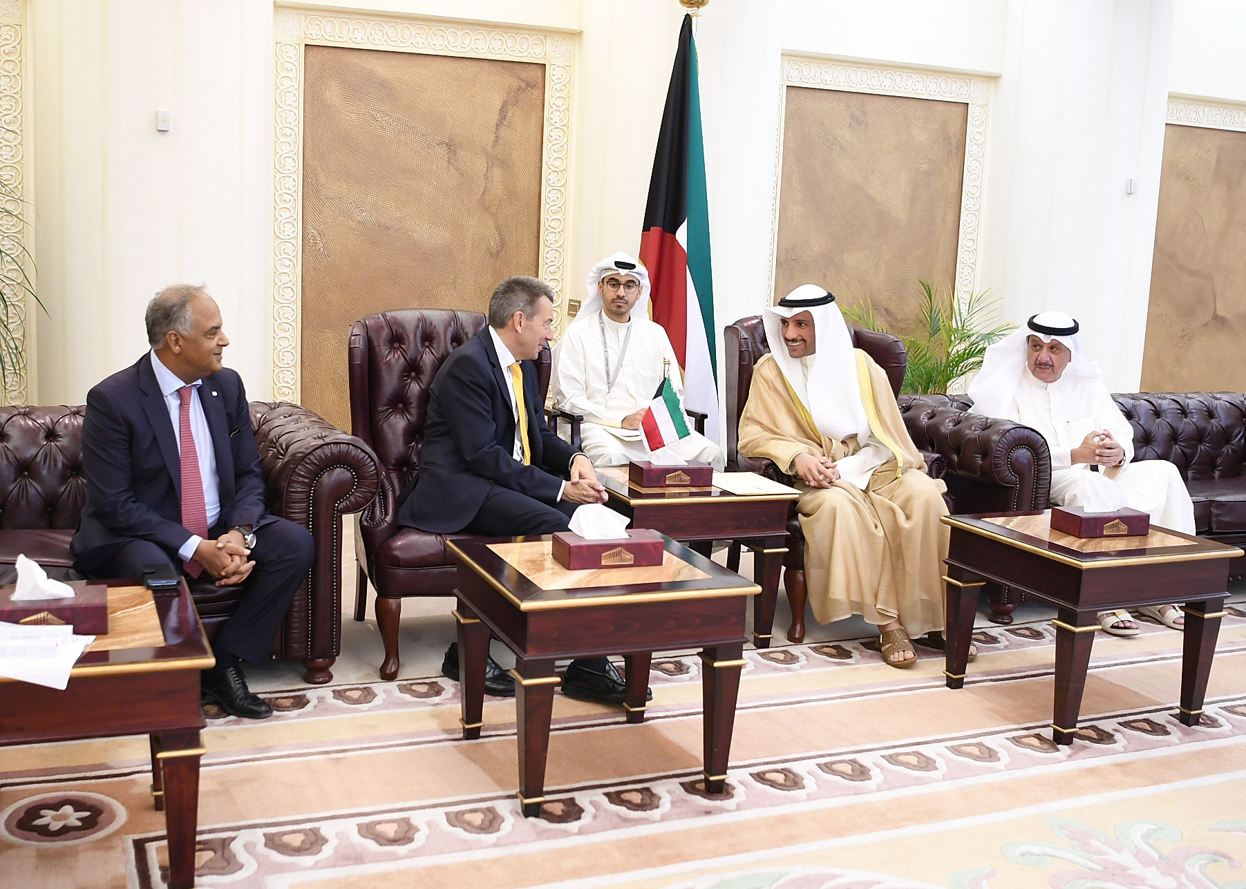 National Assembly Speaker Marzouq Ali Al-Ghanim receiveS President of the (ICRC) Peter Maurer