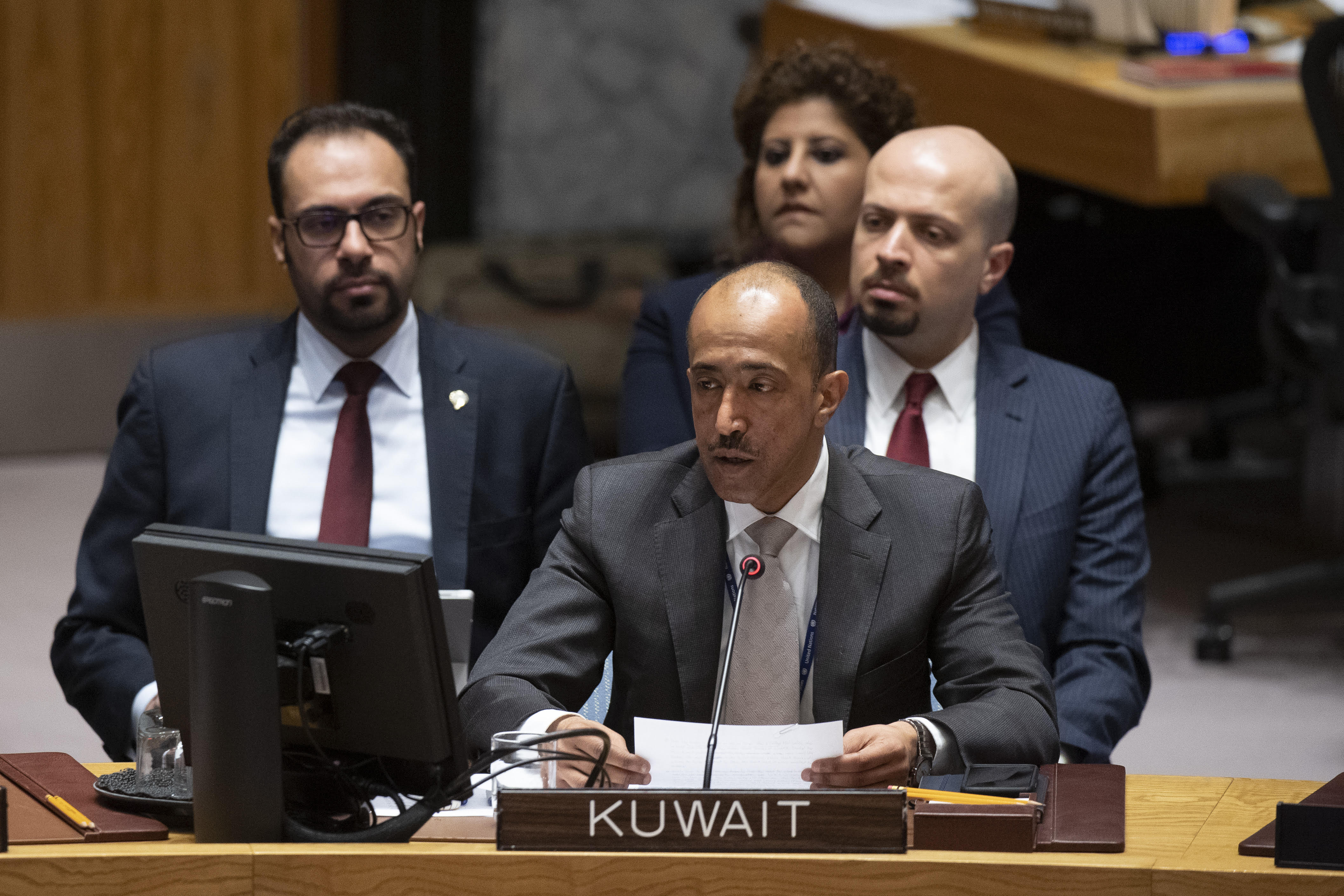 Kuwait's Acting Permanent Representative to the UN Bader Al-Munayyekh