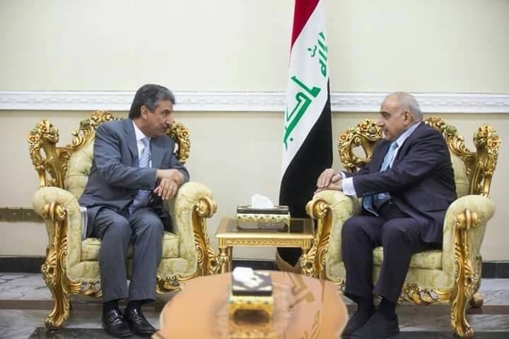 رئيس الوزراء المكلف عادل عبد المهدي يستقبل السفير الكويتي لدى العراق سالم الزمانان