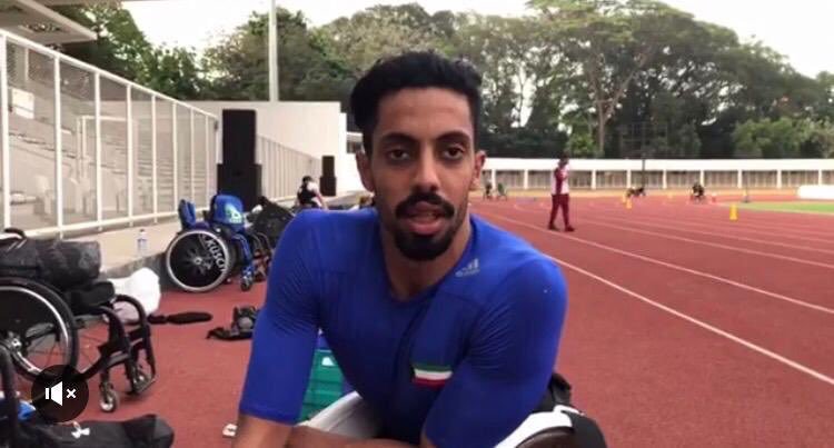 The Kuwaiti paralympic player Ahmad Naga