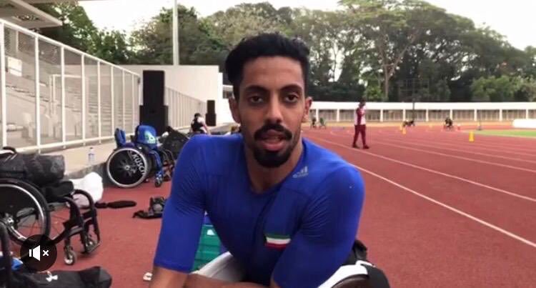 The Kuwaiti paralympic player Ahmad Naga