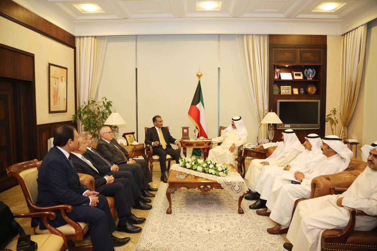 Kuwait's Deputy Foreign Minister Khaled Suleiman Al-Jarallah meets with the Undersecretary of the Ministry of Foreign Affairs of the Republic of Iraq, Nizar Issa Al-Khairallah
