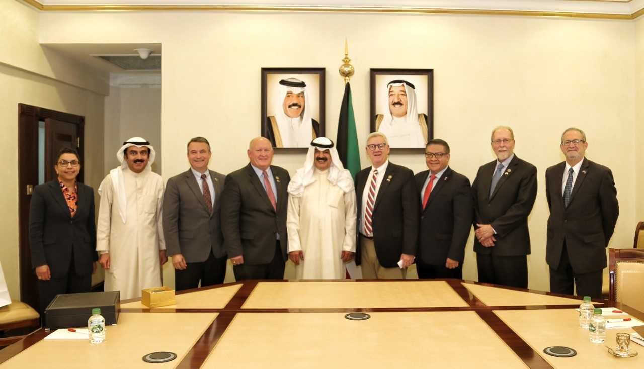Kuwaiti Deputy Foreign Minister Khaled Al-Jarallah meets  visiting US Congress members